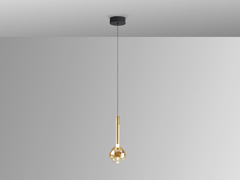 Essenza Black and Gold Single Pendant