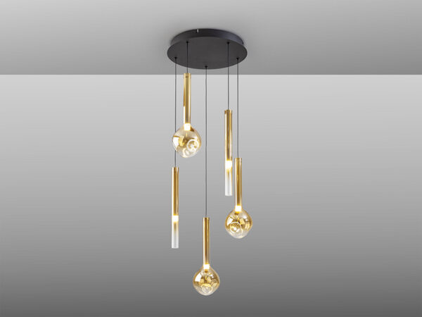Essenza Black and Gold 5lt Pendant