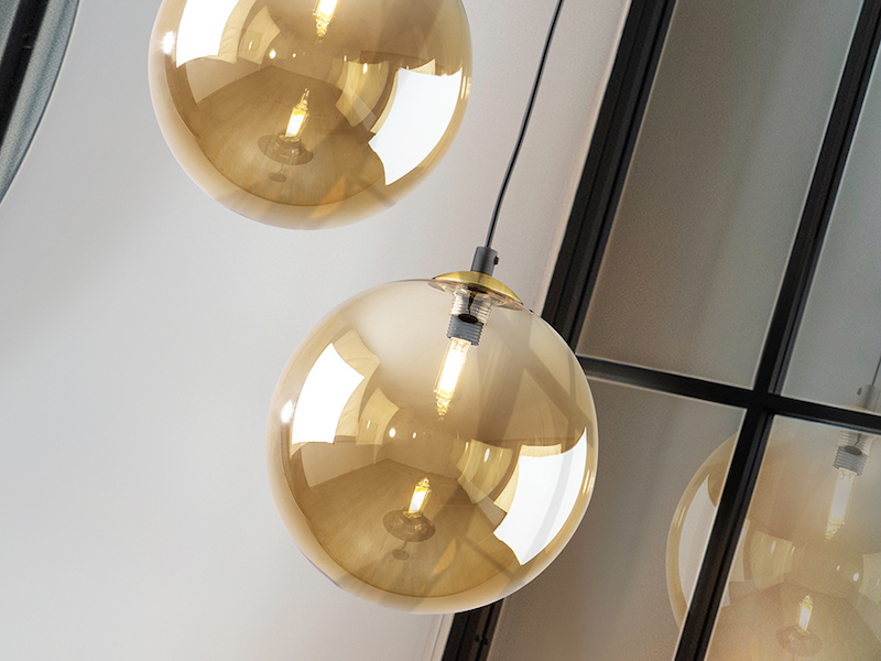 Dark 1lt Black and Brass Pendant Dark 1lt Black and Brass Pendant - Image 2