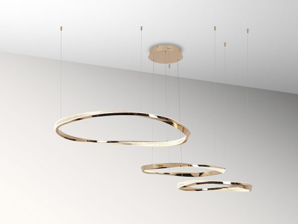 Orbitas Golden 3 Ring Lamp