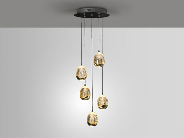 Rocio 5lt Black and Gold Pendant Rocio 5lt Black and Gold Pendant