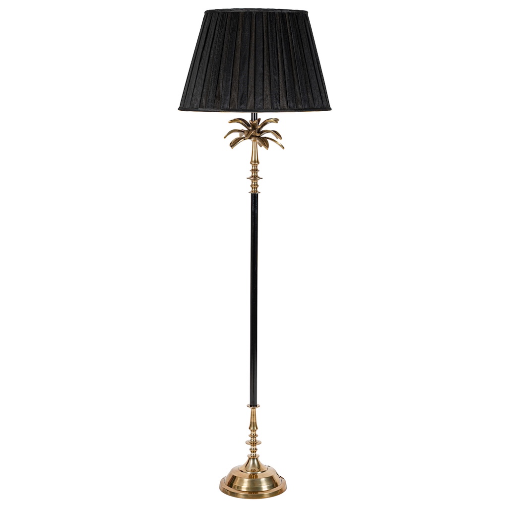 Black and antique brass palm tree floor lamp Black and antique brass palm tree floor lamp - Image 4