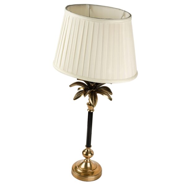 Black and brass palm tree lamp medium