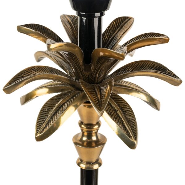 Black and brass palm tree lamp medium