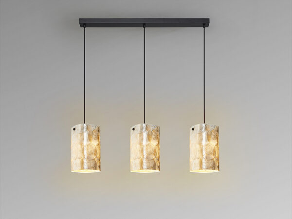 Nakar Black and Nacre Bar Pendant