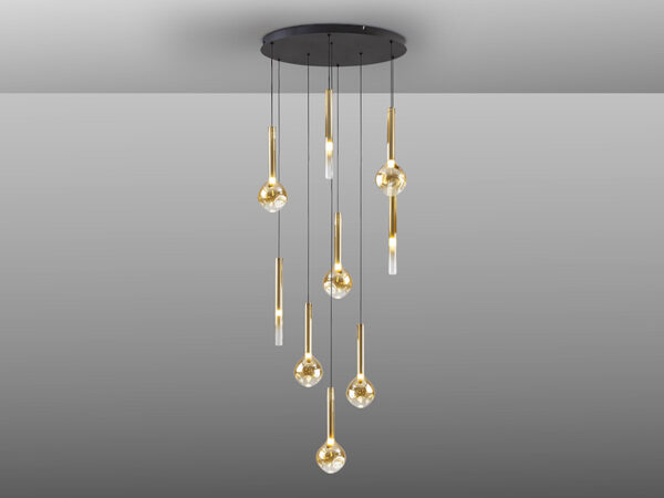 Essenza Black and Gold 9lt Pendant