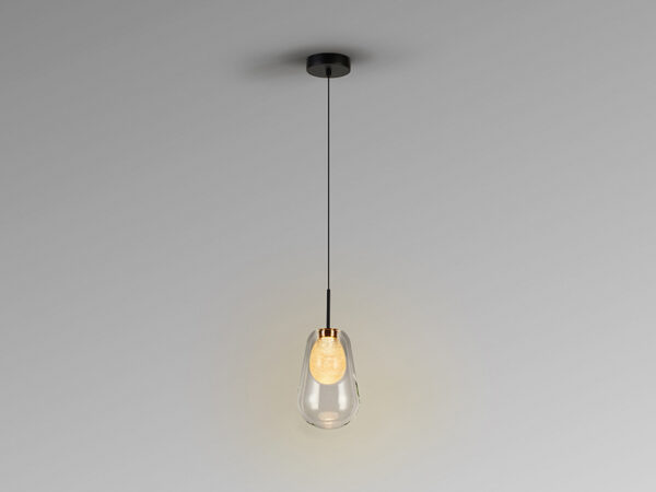 Ecos Single Smoke Glass Pendant