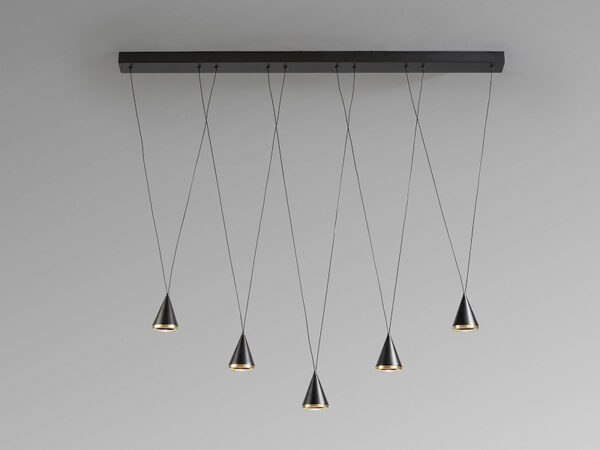 Conic Black and Bronze Bar Pendant