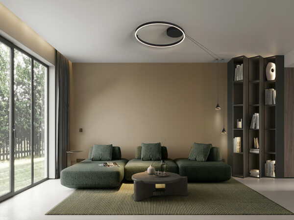 Conic Black and Bronze Ceiling Lamp