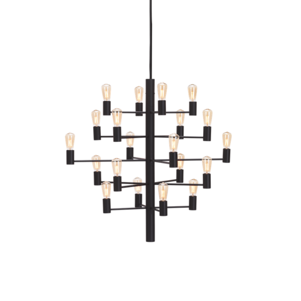 Herstal Manola 20 Light Matt Black Chandelier