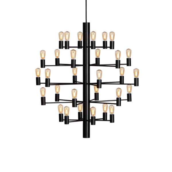 Herstal Manola 30 Light Matt Black Chandelier