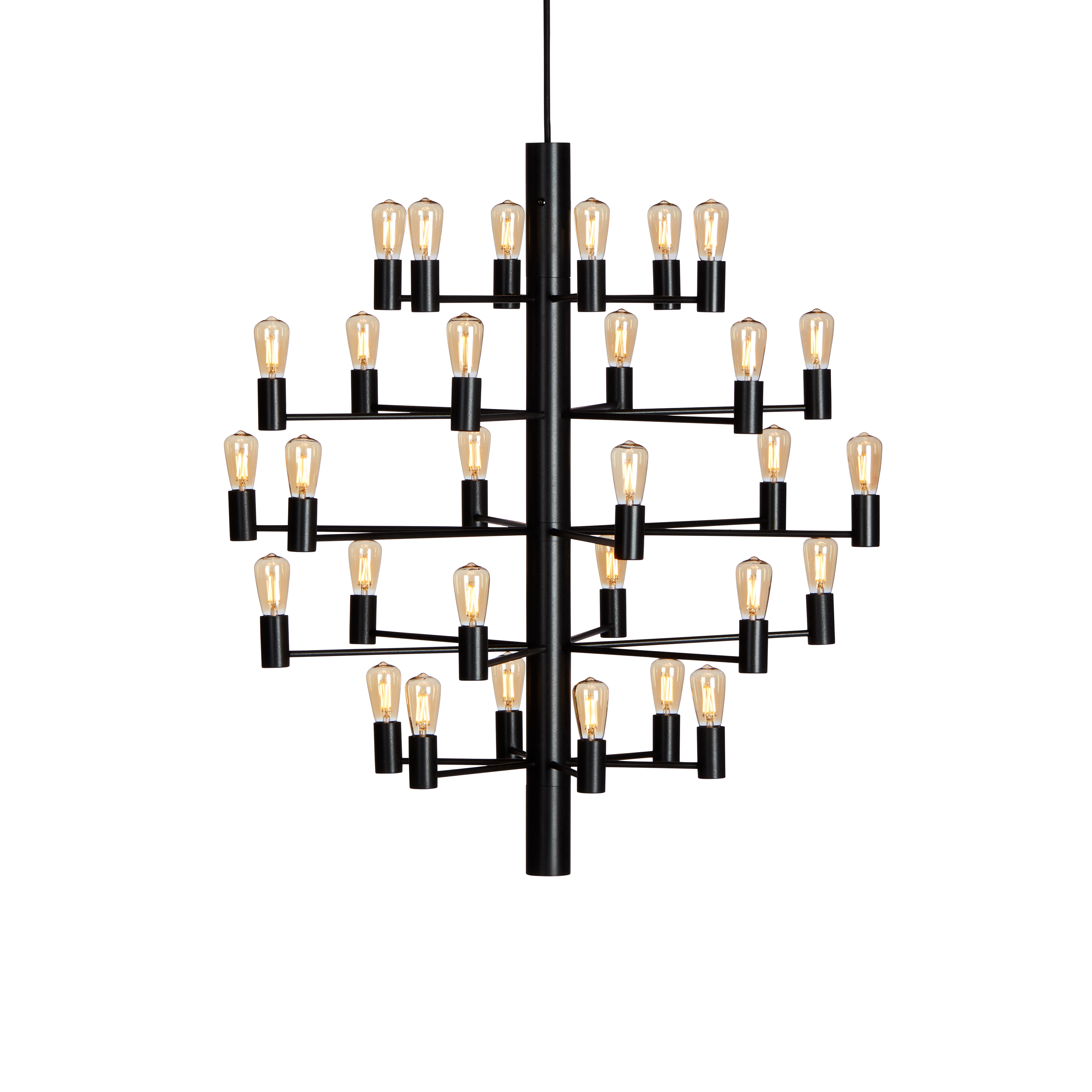 Herstal Manola 30 Light Matt Black Chandelier