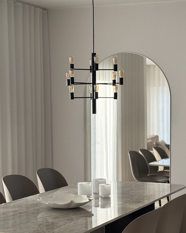 Herstal Manola 12 Light Matt Black Chandelier Herstal Manola 12 Light Matt Black Chandelier - Image 3