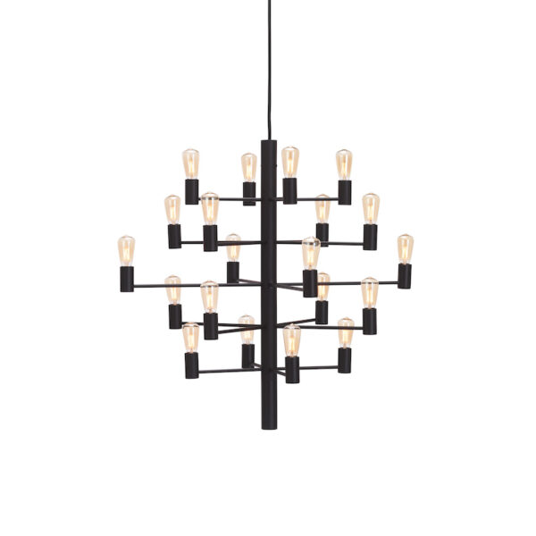 Herstal Manola 20 Light Matt Black Chandelier