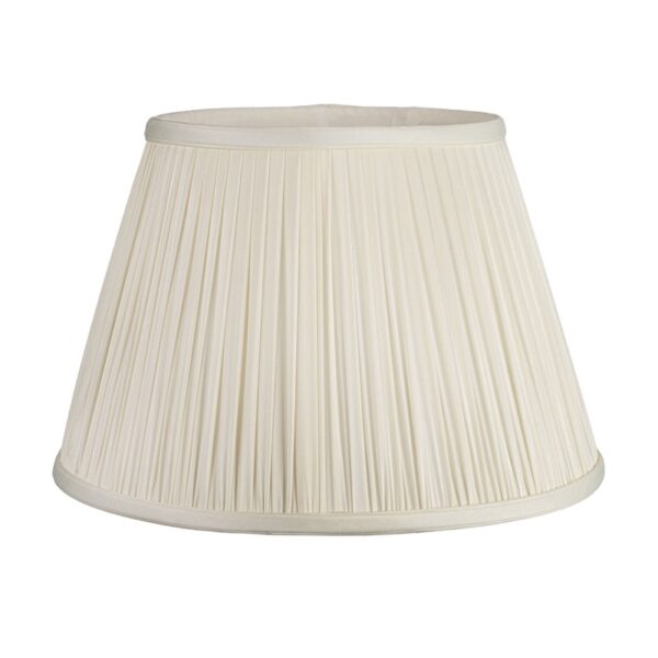 Ivory silk empire lampshade, fine pleated
