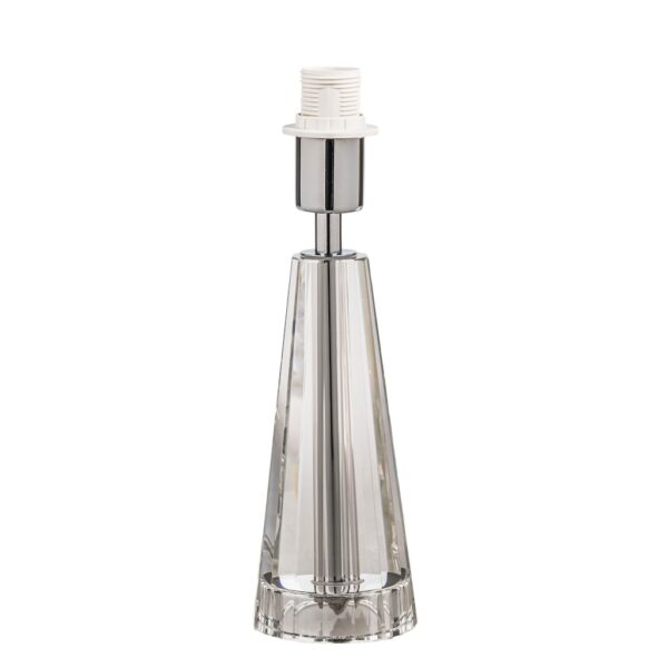 small Faceted crystal table lamp in an obelisk shape
