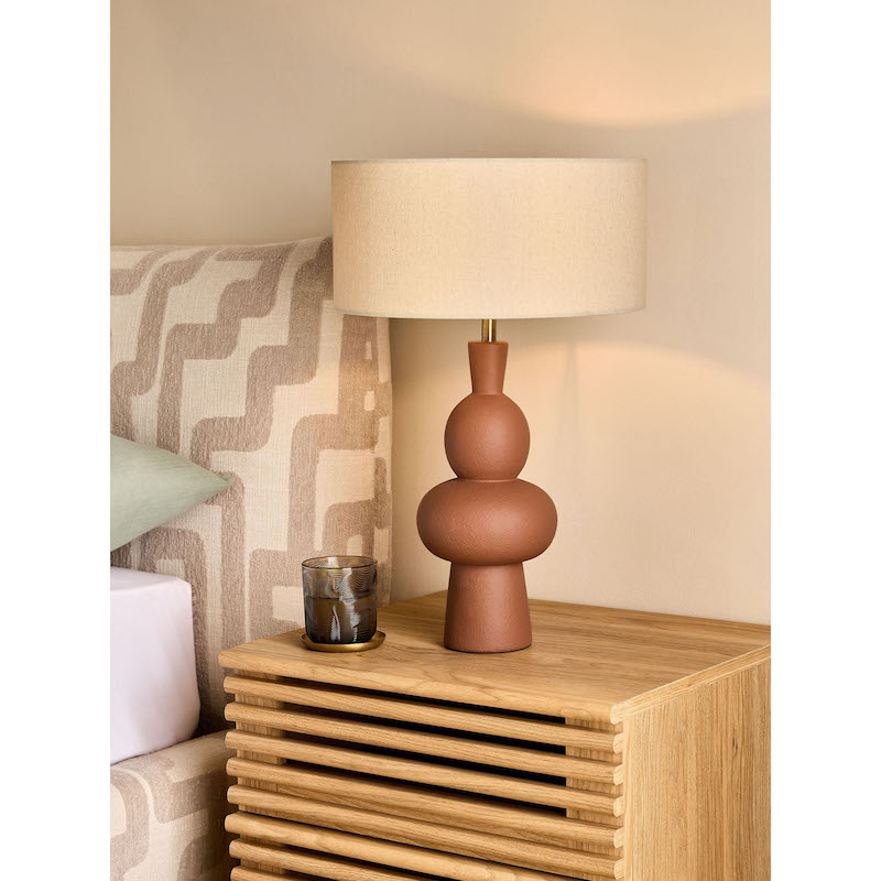 MADE.COM Brown Freyja Ceramic Table Lamp MADE.COM Brown Freyja Ceramic Table Lamp - Image 4