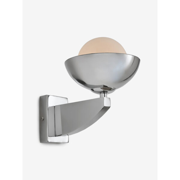 MADE.COM Chrome/Opal Layla Wall Light