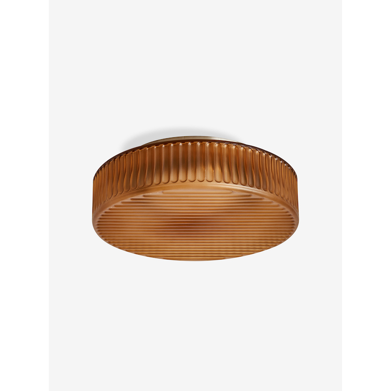 MADE.COM Amber Brown Alma Flush Light MADE.COM Amber Brown Alma Flush Light - Image 2