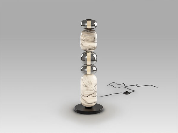 Bianca White and Smoke Floor Lamp