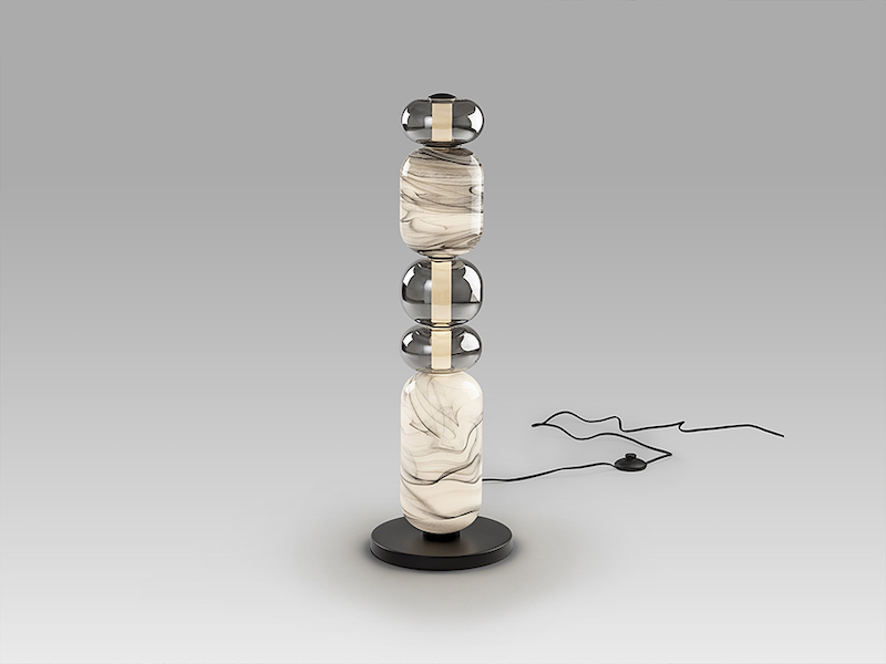 Bianca White and Smoke Floor Lamp Bianca White and Smoke Floor Lamp
