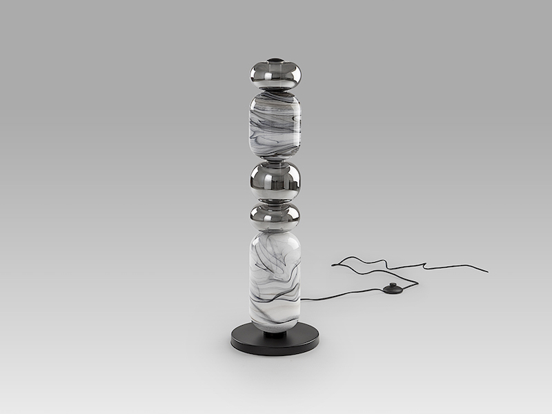 Bianca White and Smoke Floor Lamp Bianca White and Smoke Floor Lamp - Image 2