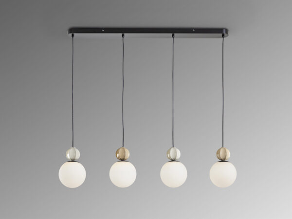 Schuller Caeli Beige and Opal 4 Light Pendant