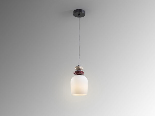 Schuller Dunia Maroon, Brown and Opal Single Pendant