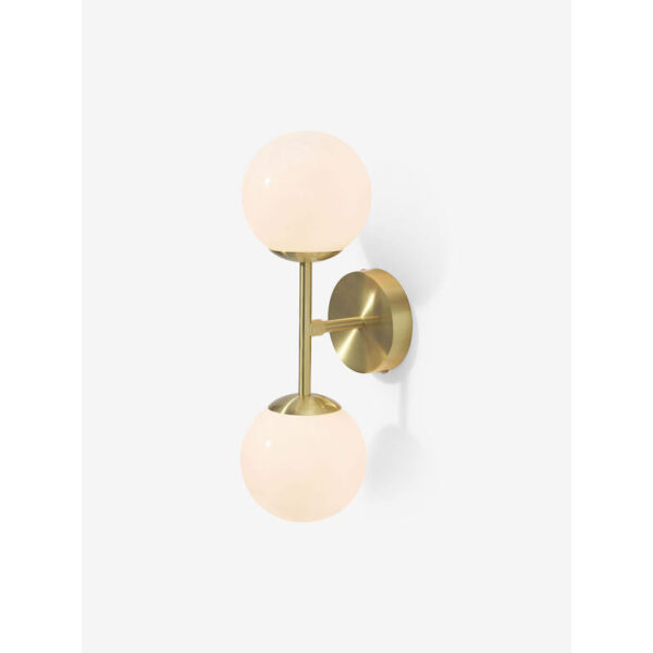 MADE.COM Brass/Opal Globe Wall Lamp