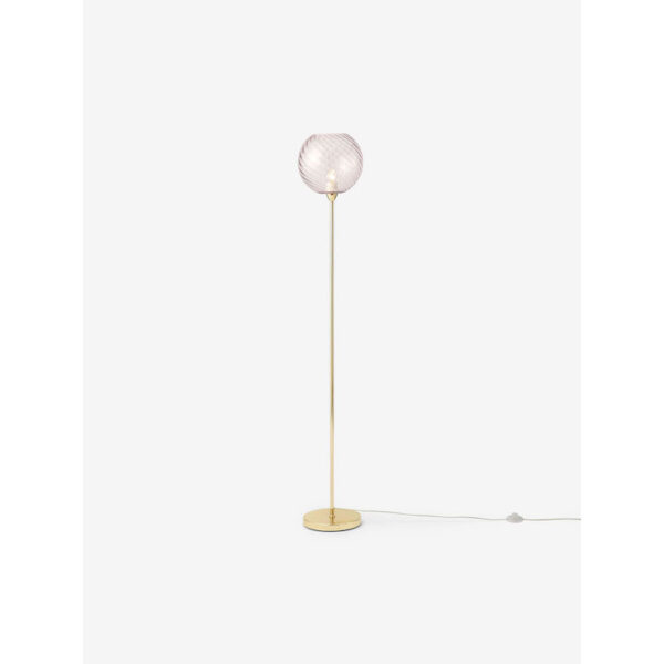 MADE.COM Pink/Brass Ilaria Floor Lamp