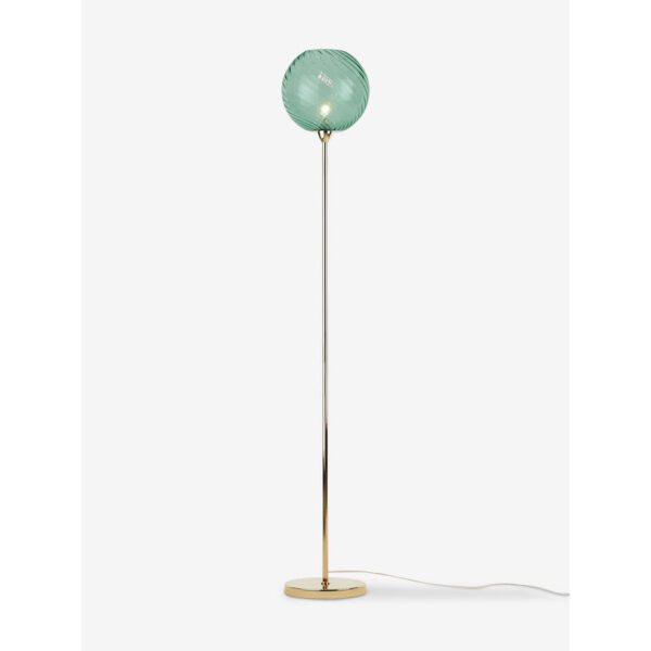 MADE.COM Blue/Brass Ilaria Floor Lamp