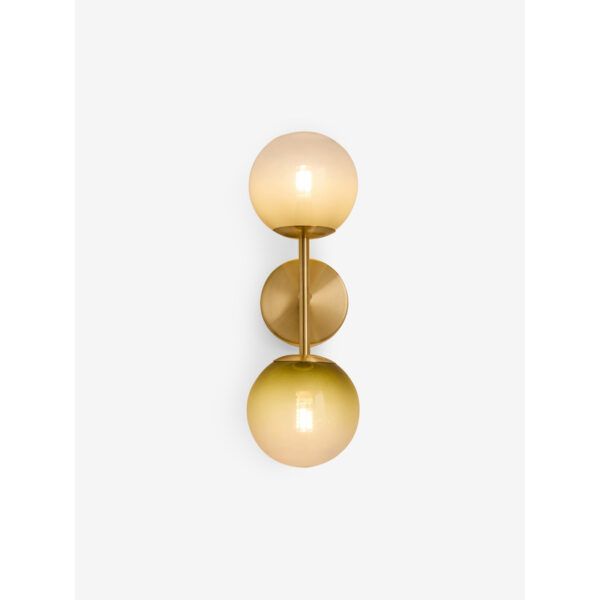 MADE.COM Brass/Green Ombre Globe Wall Lamp