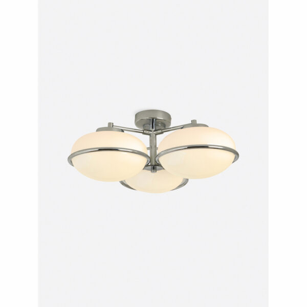 MADE.COM Chrome 3 Light Flush Piper Light