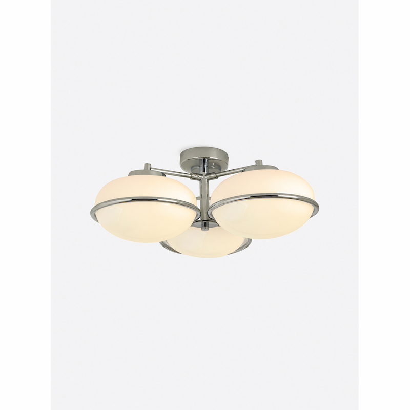 MADE.COM Chrome 3 Light Flush Piper Light MADE.COM Chrome 3 Light Flush Piper Light