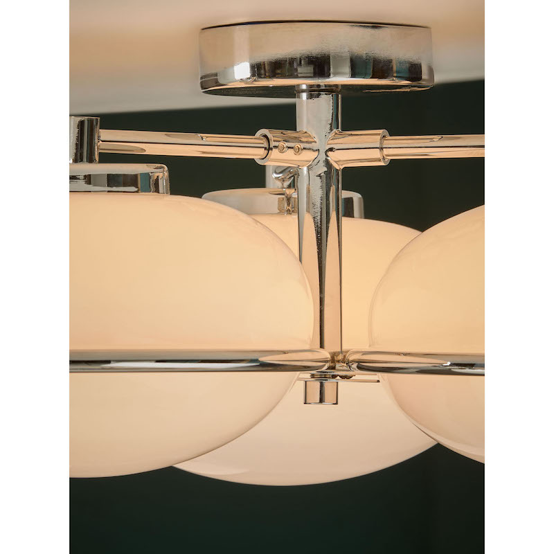 MADE.COM Chrome 3 Light Flush Piper Light MADE.COM Chrome 3 Light Flush Piper Light - Image 2