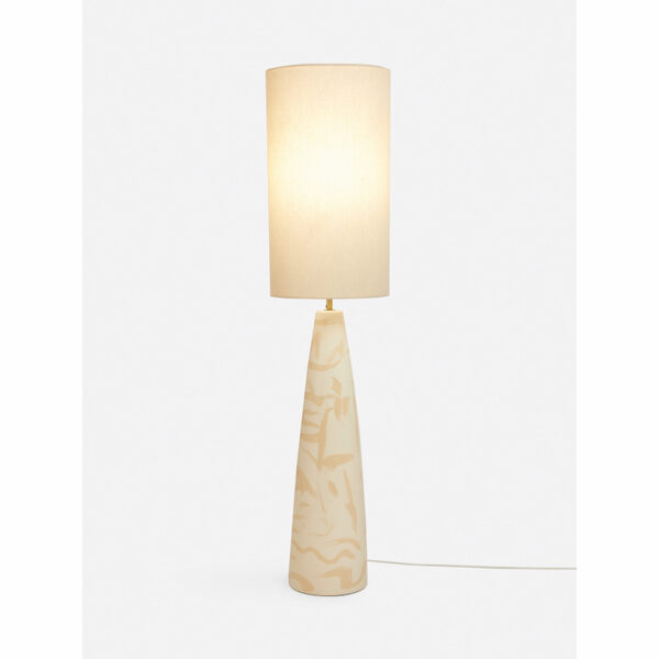 MADE.COM Cream Vince Ceramic Floor Lamp